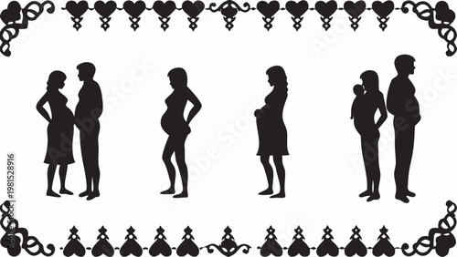 group of people silhouettes
