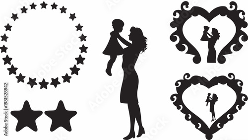 silhouette of a girl with a dog