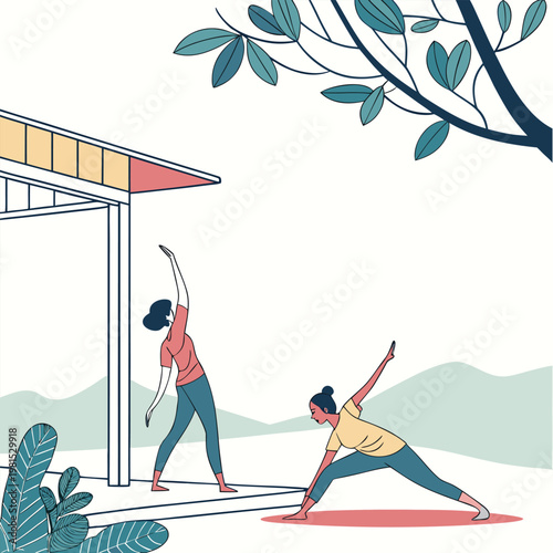 vector-yoga-retreat-scene-isolated-on-pure-white-b.eps