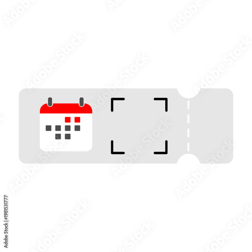 E-Ticket QR Code Icon, Simple Icon Vector Design, best used for presentation, application, web and banner
