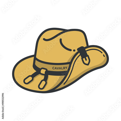Cavalry Hat Icon Vector Illustration