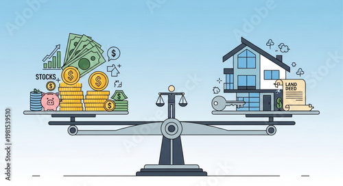 Financial Balance - Stocks and Investments vs. Real Estate.