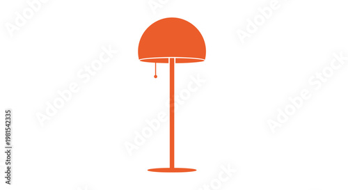 Modern Orange Floor Lamp Design 1.