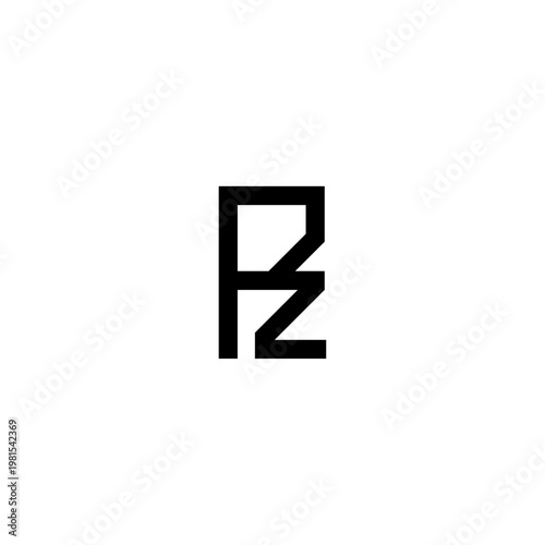 Letter PZ Diamond logo isolated with white background. PZ Logo Idea. 