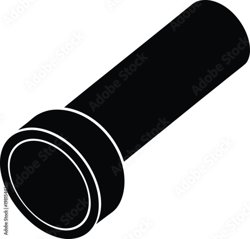 PVC Pipe Flat Icon Style Silhouette Vector Art Illustration