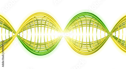 Vibrant DNA Double Helix Structure Glowing with Light