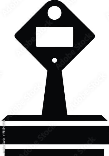 Stud Finder silhouette vector art illustration and minimal black and white design