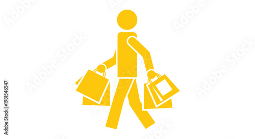 Person Carrying Shopping Bags.
