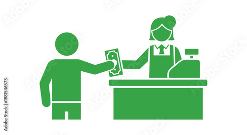 Person handing over money.