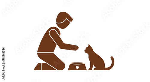 Person Feeding Domestic Cat 1.