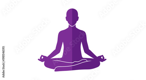 Person meditating in lotus position.