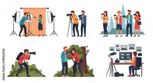 Photographers Capturing Moments: Studio, Outdoor, Cityscape, Nature, Editing