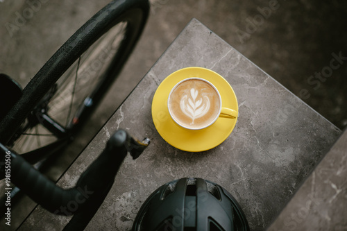 coffee break during a cycling