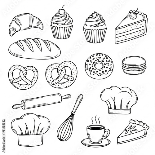 Simple Food Sketch Collection