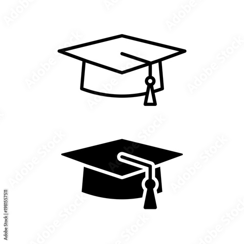 Graduation Cap Icon Set