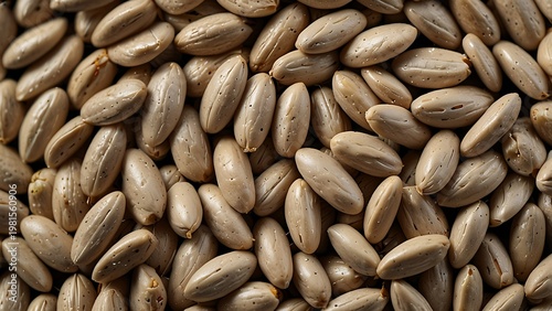 High Angle Texture of Golden Sesame Seeds Background Close Up of Organic Raw Sesame Seeds for Healthy Culinary Ingredient Baking Topping Spice and Essential Oil Production Nutrition Concept