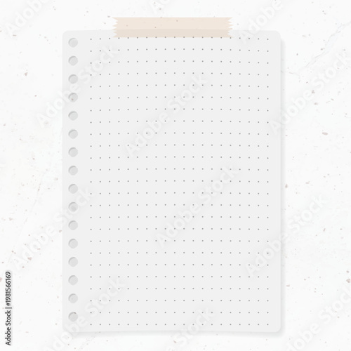 Blank note paper texture background vector