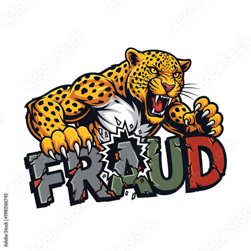 Leopard Claw Grabbing FrAud Text