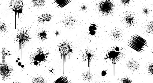 Grunge Pattern Vector – Seamless Paint Splash Design