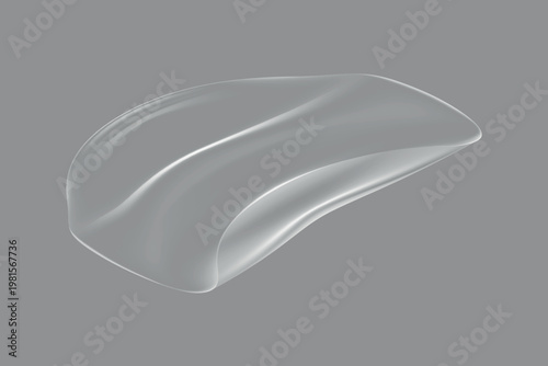 Transparent ergonomic computer mouse sticker vector