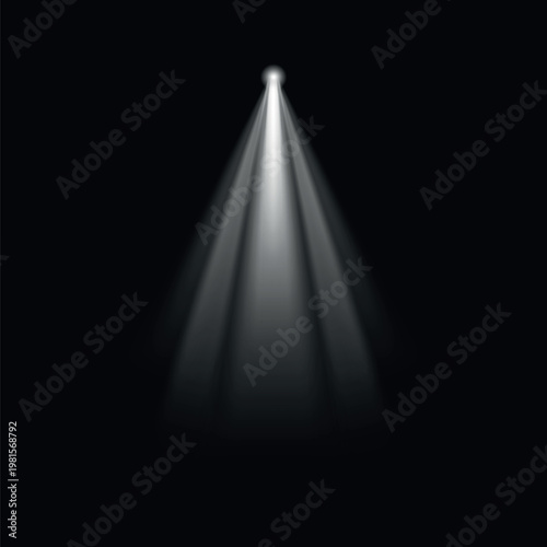 Focused spotlight, overlay effect vector element