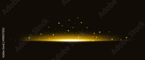 Glowing particles on dark background vector