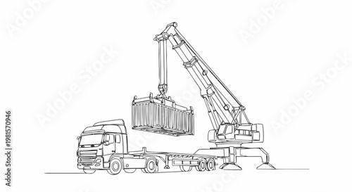 heavy duty construction crane
