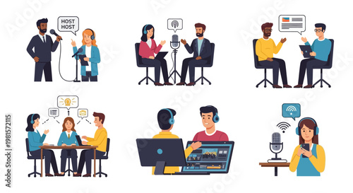 Podcast Recording Studio & Online Broadcasting Setups