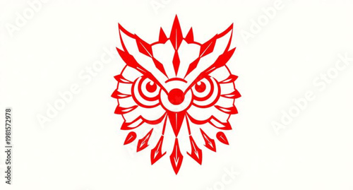 Vector illustration of a red Christmas tree decoration set with a fire icon and autumn maple leaf pattern featuring a yellow star and floral design for the season