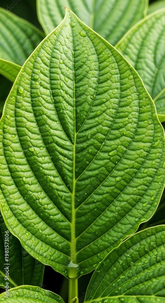 Fototapeta premium Green leaf texture detail