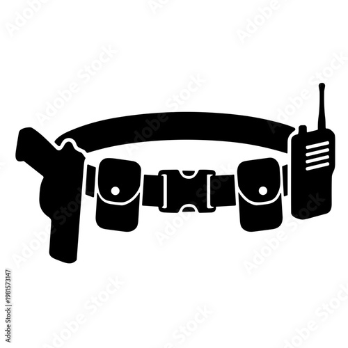 vector illustration of a duty belt