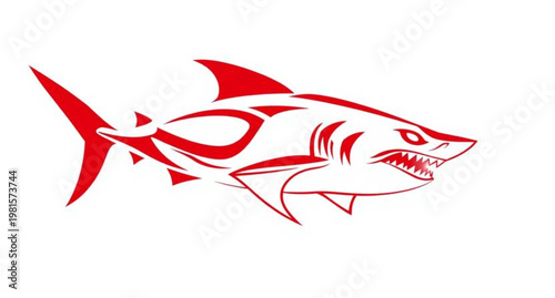 A creative cartoon vector illustration of an aquatic sea animal salmon with a marine fin design featuring a nature-inspired fish silhouette for underwater ocean life art