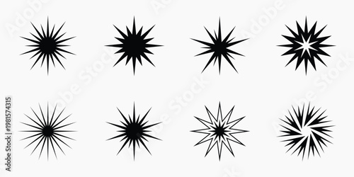 Abstract starburst vector designs element set