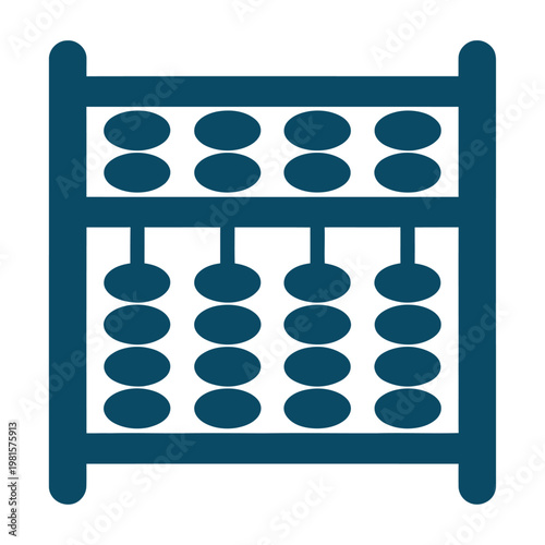 Vector of a simple abacus for educational or financial themes