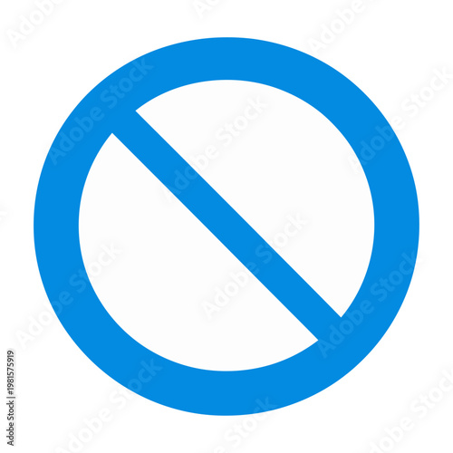 Free Download Vector graphic of a blue prohibition sign - GFXLoad