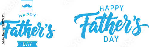 Happy fathers day vibrant watercolor calligraphy design for celebrating dad