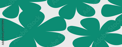 Abstract floral green pattern background vector