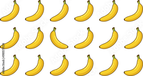 Seamless banana pattern vector ripe yellow fruit illustration tropical food background repeating bananas design fresh healthy texture