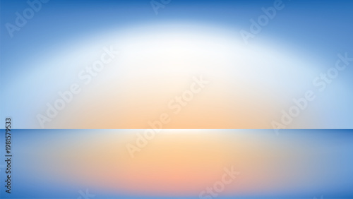 Serene gradient horizon reflection desktop wallpaper vector