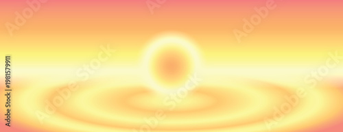 Vibrant sunset with glowing reflections background vector