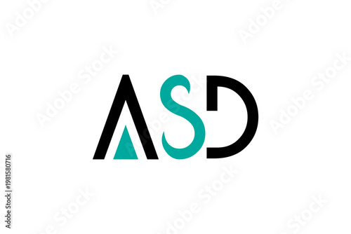 asd letter logo design vector 