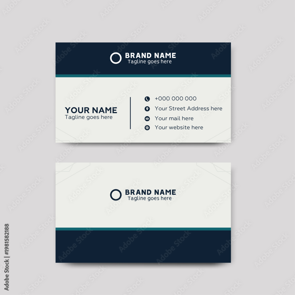 Obraz premium Creative business card and website template design set featuring flat vector layouts for professional web banners and paper brochure elements