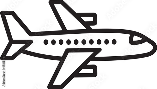 A black and white drawing of an airplane