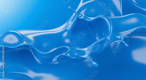 Liquid Splash Abstract Design. water flow, blue fluid, creative background