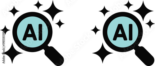 Magnifying glass over web search icon