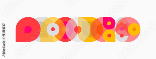 Abstract colorful circles overlap, creating playful geometric pattern. Soft pastel hues dominate design, evoking cheerful mood.