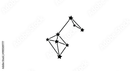 black constellation stars connected lines astronomy