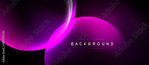Abstract purple waves, dynamic gradients, dark backdrop. Modern design element for presentations, websites, visuals. Smooth curves create depth.