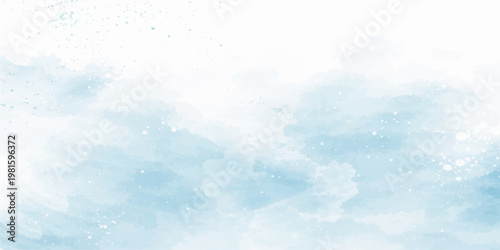 A beautiful clear blue sky with fluffy white clouds on a bright sunny summer day creates a stunning natural cloudscape and high atmosphere filled with sunlight