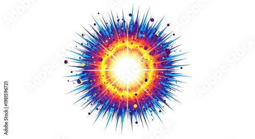 Vibrant colorful explosion of light.